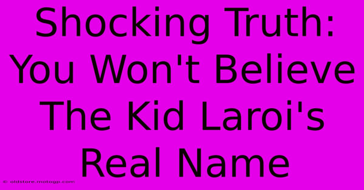 Shocking Truth: You Won't Believe The Kid Laroi's Real Name