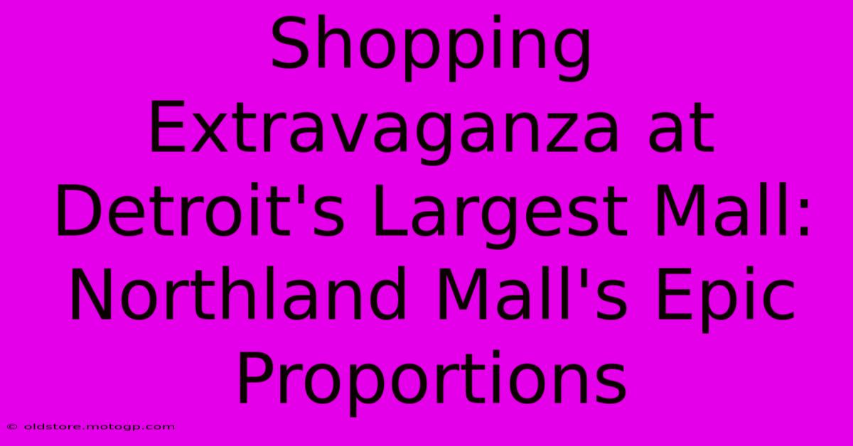 Shopping Extravaganza At Detroit's Largest Mall: Northland Mall's Epic Proportions