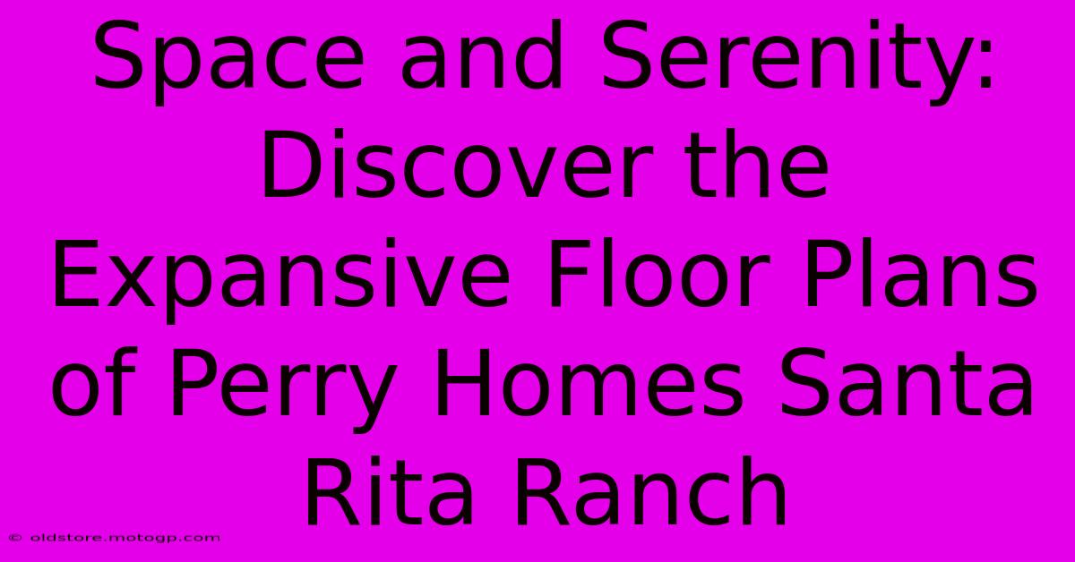 Space And Serenity: Discover The Expansive Floor Plans Of Perry Homes Santa Rita Ranch