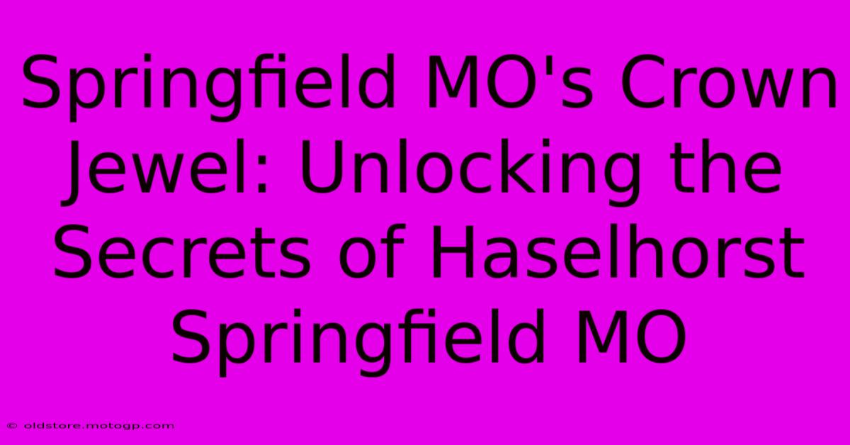 Springfield MO's Crown Jewel: Unlocking The Secrets Of Haselhorst Springfield MO