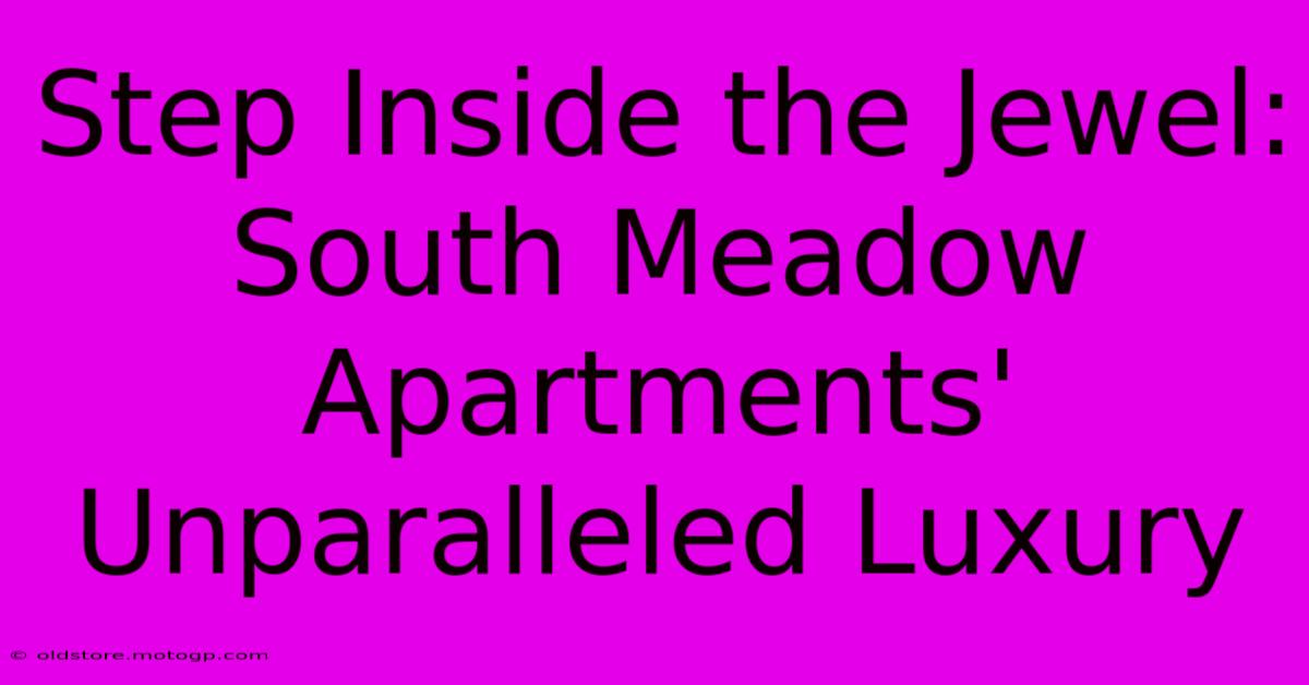 Step Inside The Jewel: South Meadow Apartments' Unparalleled Luxury