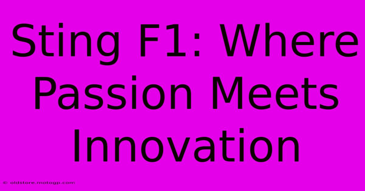 Sting F1: Where Passion Meets Innovation