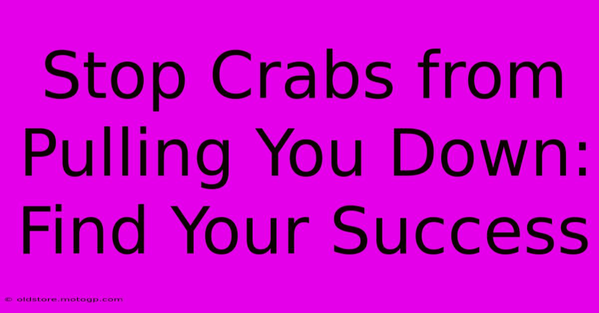 Stop Crabs From Pulling You Down: Find Your Success