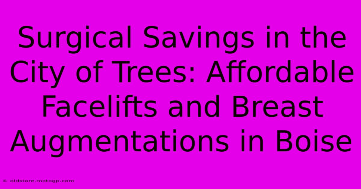 Surgical Savings In The City Of Trees: Affordable Facelifts And Breast Augmentations In Boise