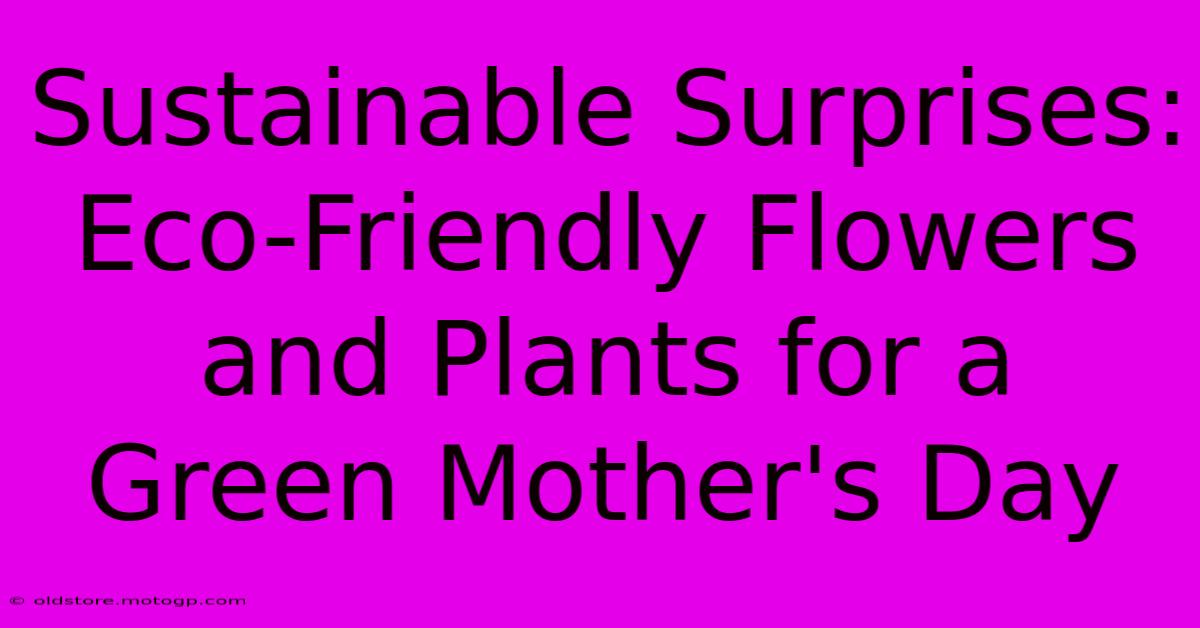 Sustainable Surprises: Eco-Friendly Flowers And Plants For A Green Mother's Day