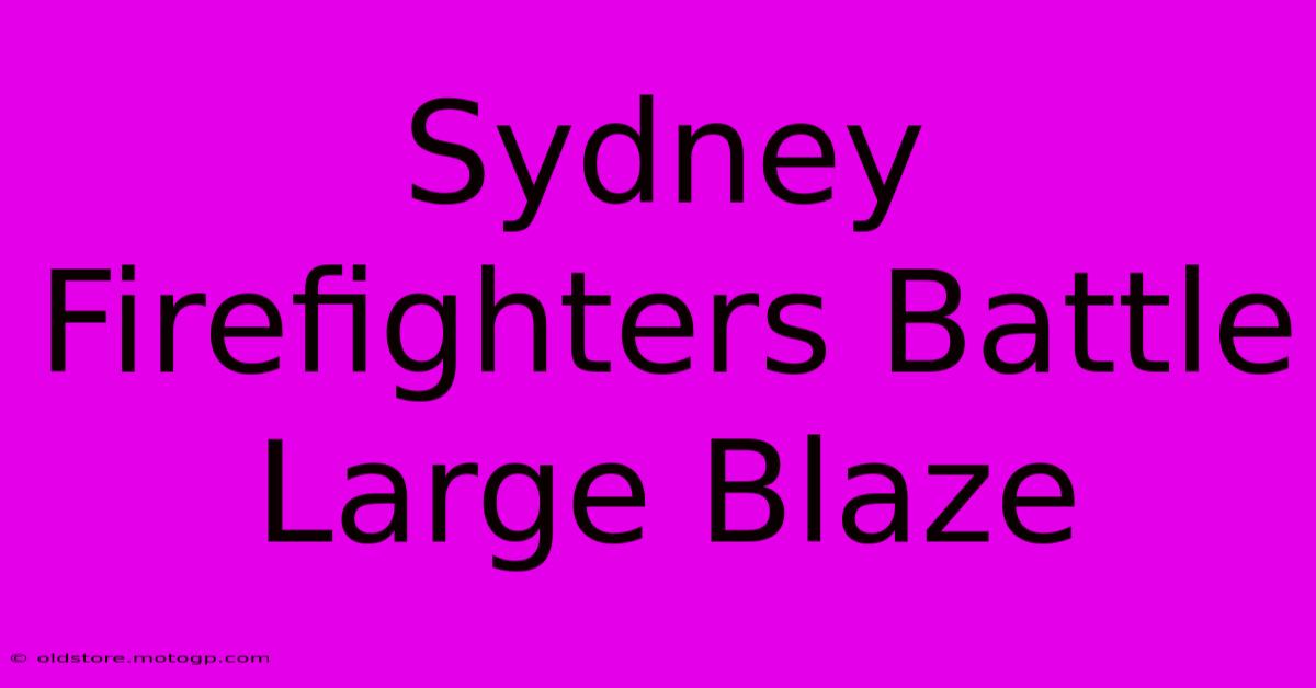 Sydney Firefighters Battle Large Blaze