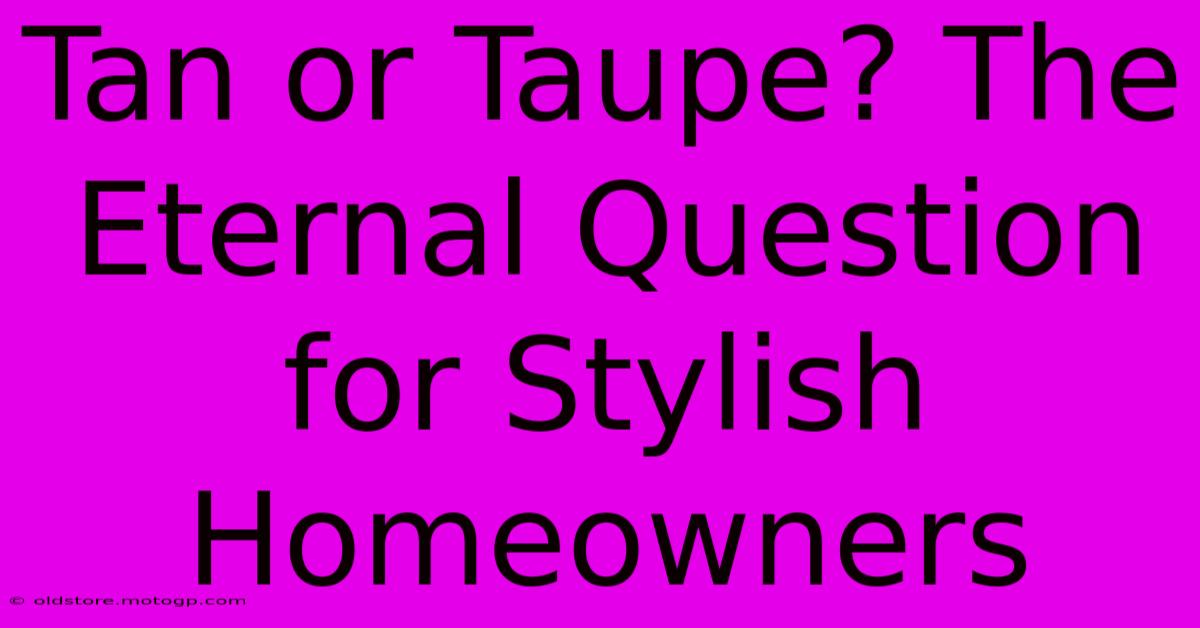 Tan Or Taupe? The Eternal Question For Stylish Homeowners