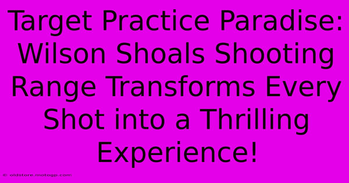 Target Practice Paradise: Wilson Shoals Shooting Range Transforms Every Shot Into A Thrilling Experience!