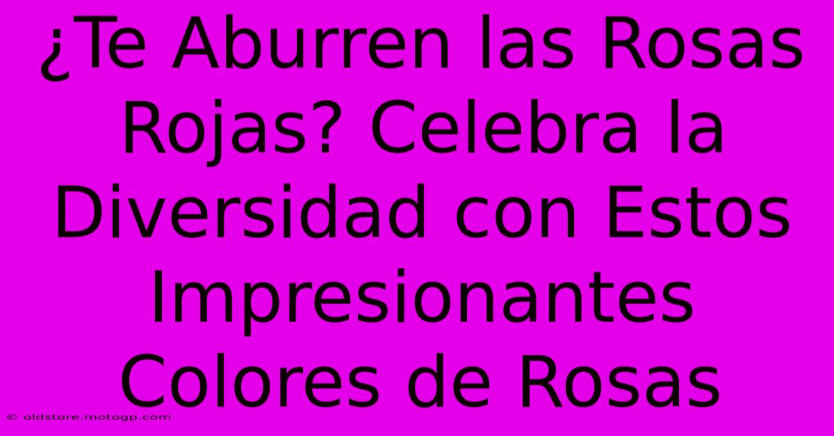 ¿Te Aburren Las Rosas Rojas? Celebra La Diversidad Con Estos Impresionantes Colores De Rosas