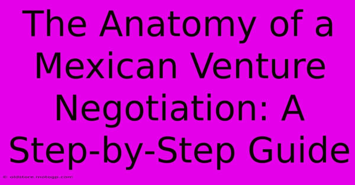 The Anatomy Of A Mexican Venture Negotiation: A Step-by-Step Guide