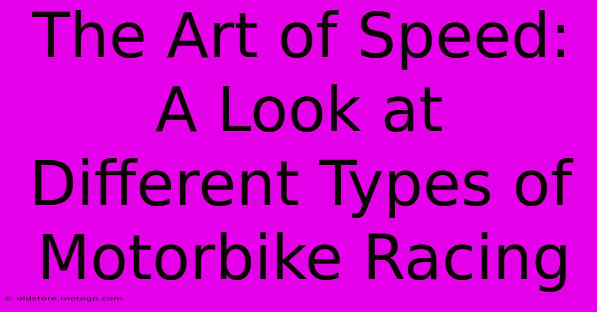 The Art Of Speed:  A Look At Different Types Of Motorbike Racing