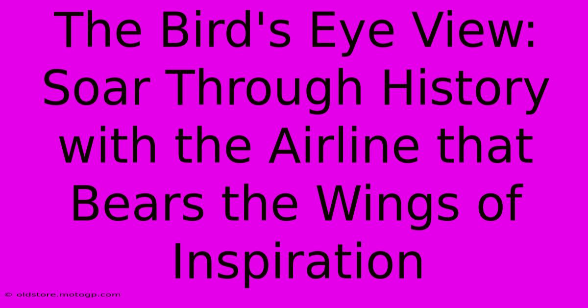 The Bird's Eye View: Soar Through History With The Airline That Bears The Wings Of Inspiration