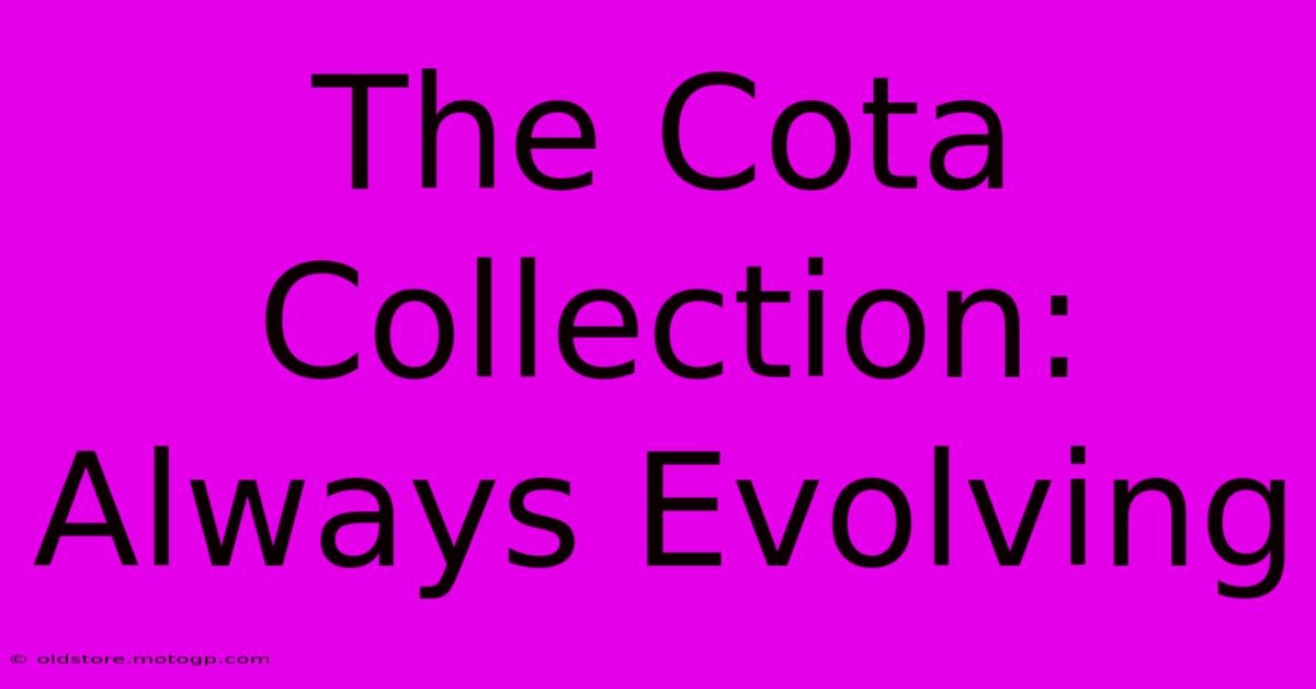 The Cota Collection: Always Evolving