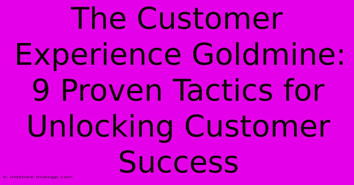 The Customer Experience Goldmine: 9 Proven Tactics For Unlocking Customer Success