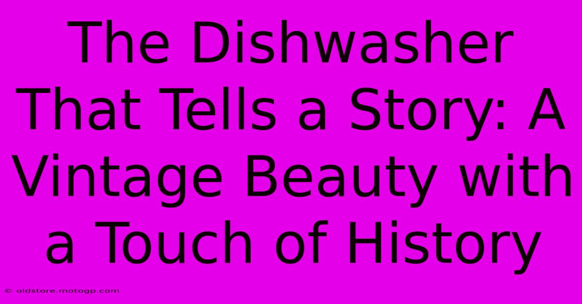 The Dishwasher That Tells A Story: A Vintage Beauty With A Touch Of History