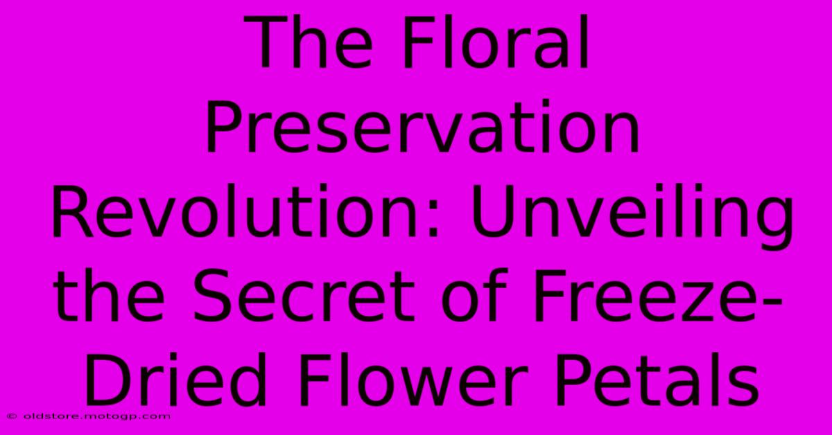 The Floral Preservation Revolution: Unveiling The Secret Of Freeze-Dried Flower Petals