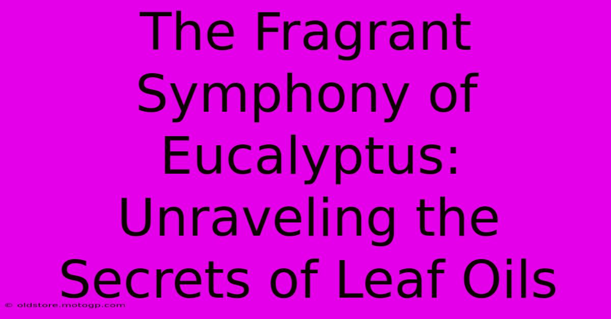 The Fragrant Symphony Of Eucalyptus: Unraveling The Secrets Of Leaf Oils