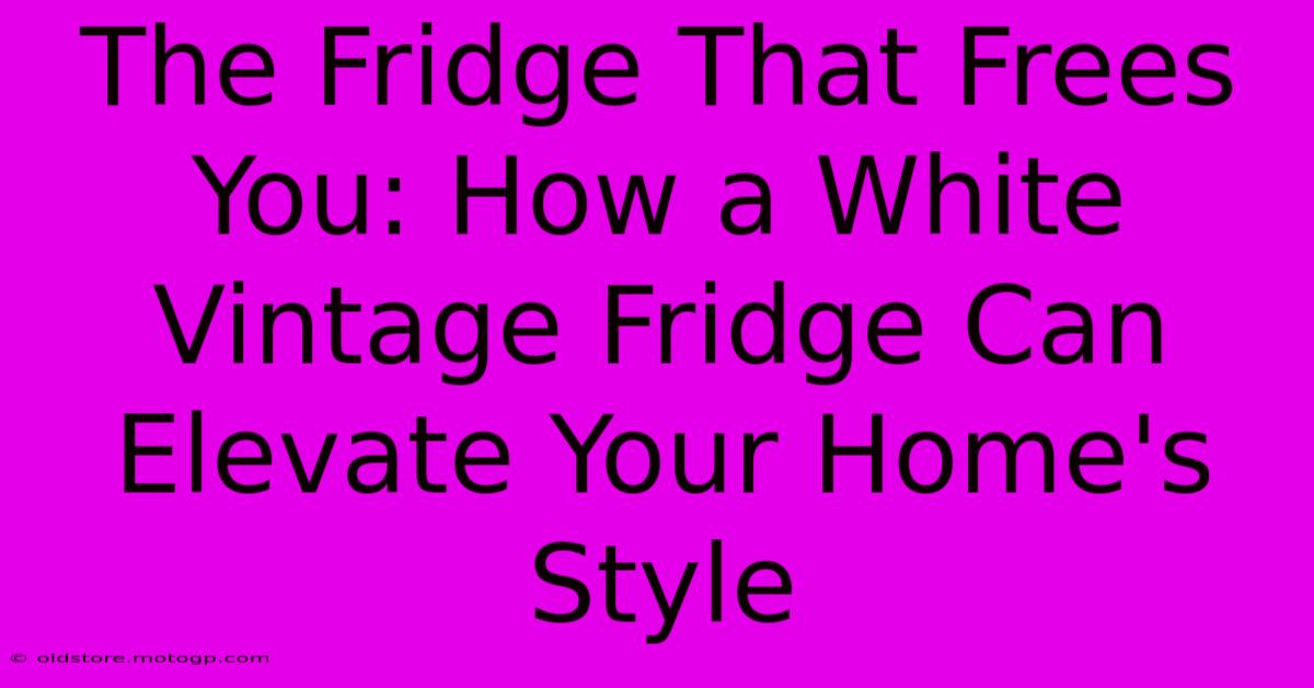 The Fridge That Frees You: How A White Vintage Fridge Can Elevate Your Home's Style