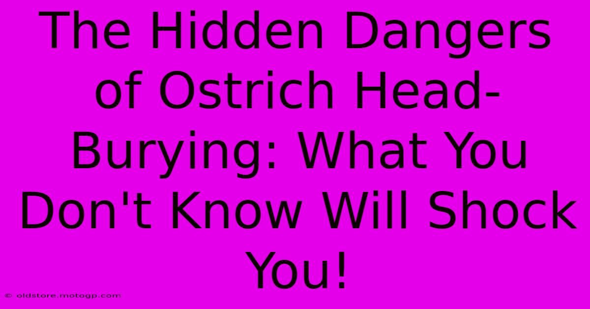 The Hidden Dangers Of Ostrich Head-Burying: What You Don't Know Will Shock You!