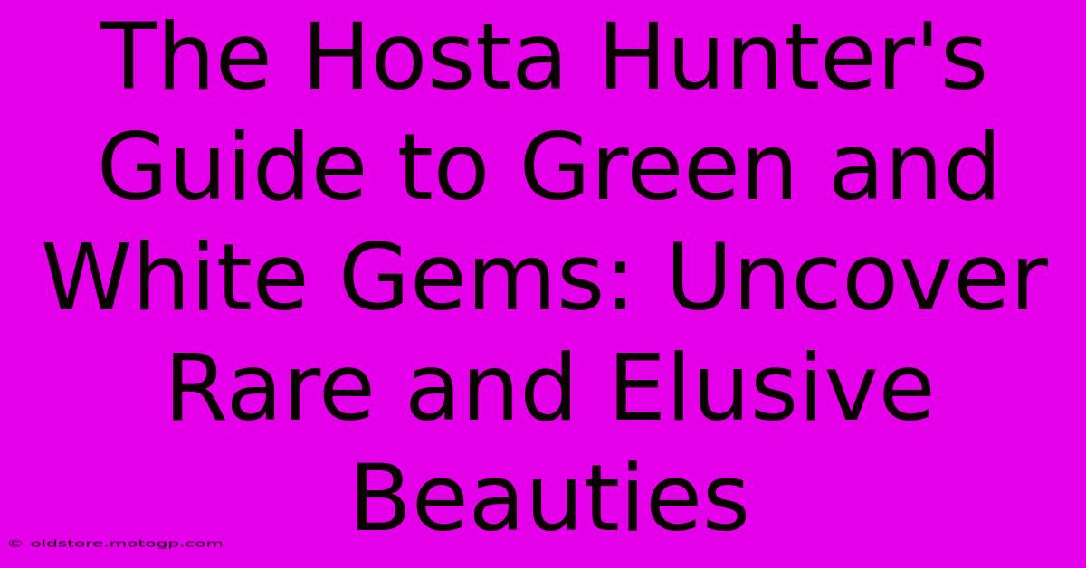 The Hosta Hunter's Guide To Green And White Gems: Uncover Rare And Elusive Beauties