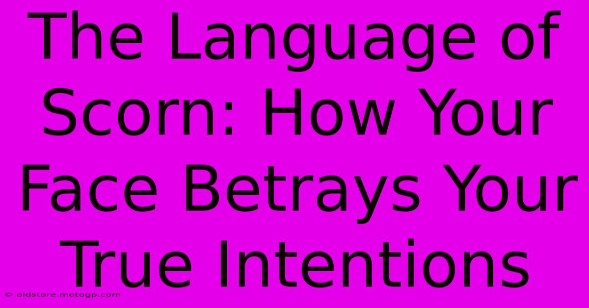 The Language Of Scorn: How Your Face Betrays Your True Intentions