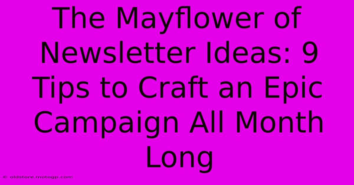 The Mayflower Of Newsletter Ideas: 9 Tips To Craft An Epic Campaign All Month Long