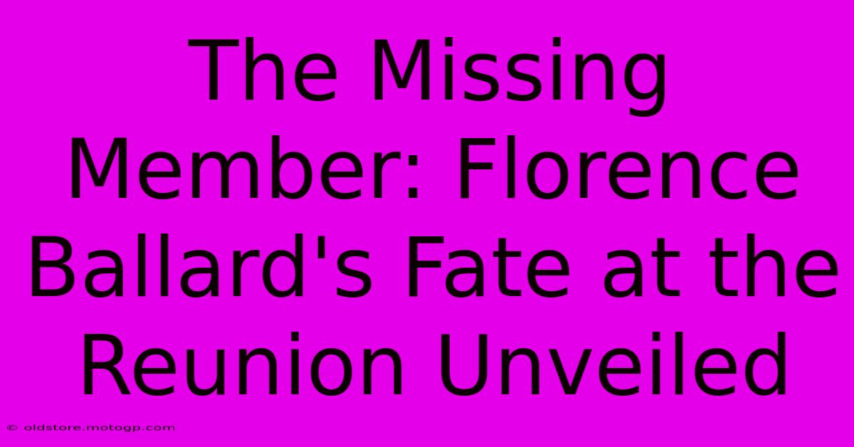 The Missing Member: Florence Ballard's Fate At The Reunion Unveiled