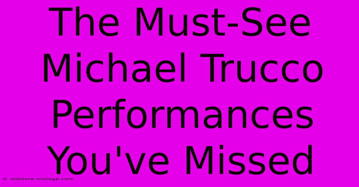 The Must-See Michael Trucco Performances You've Missed