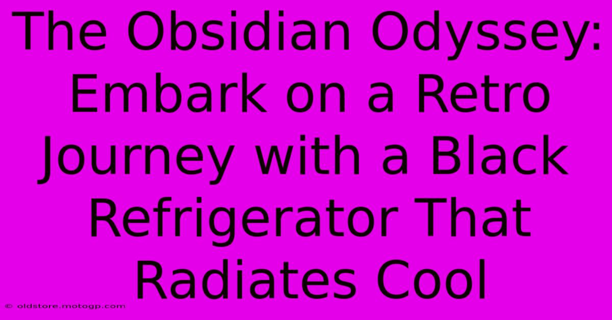 The Obsidian Odyssey: Embark On A Retro Journey With A Black Refrigerator That Radiates Cool