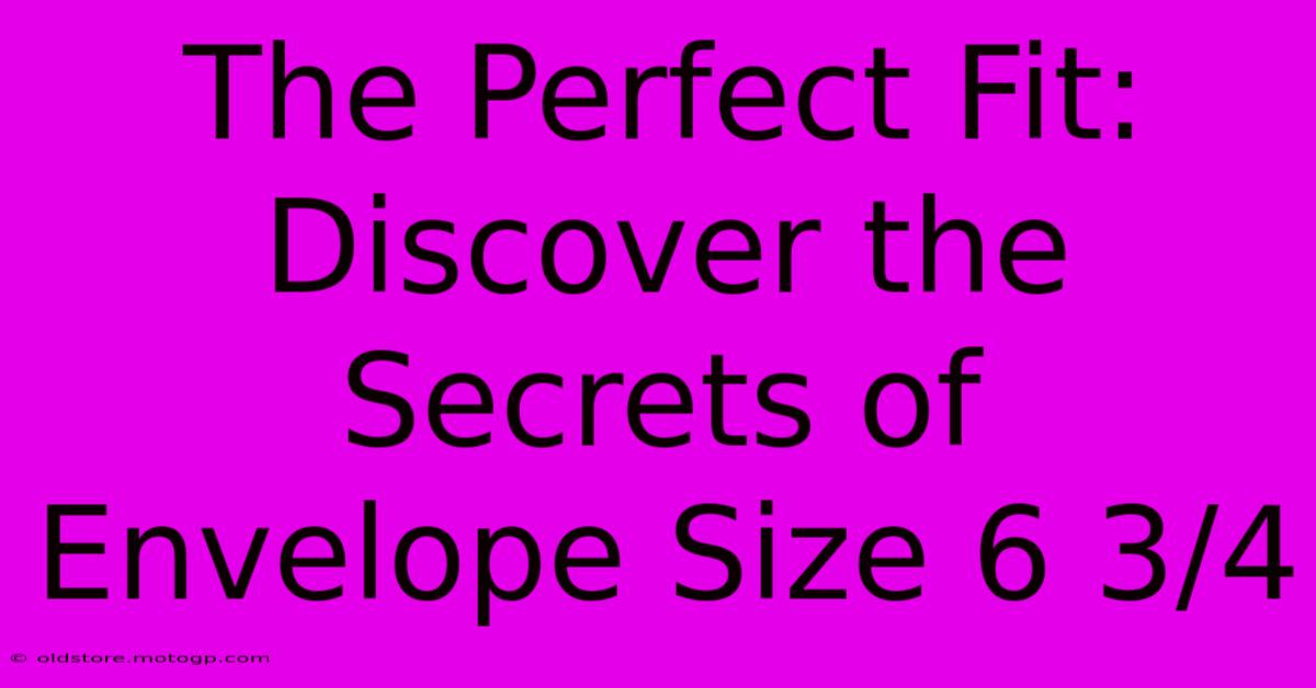 The Perfect Fit: Discover The Secrets Of Envelope Size 6 3/4