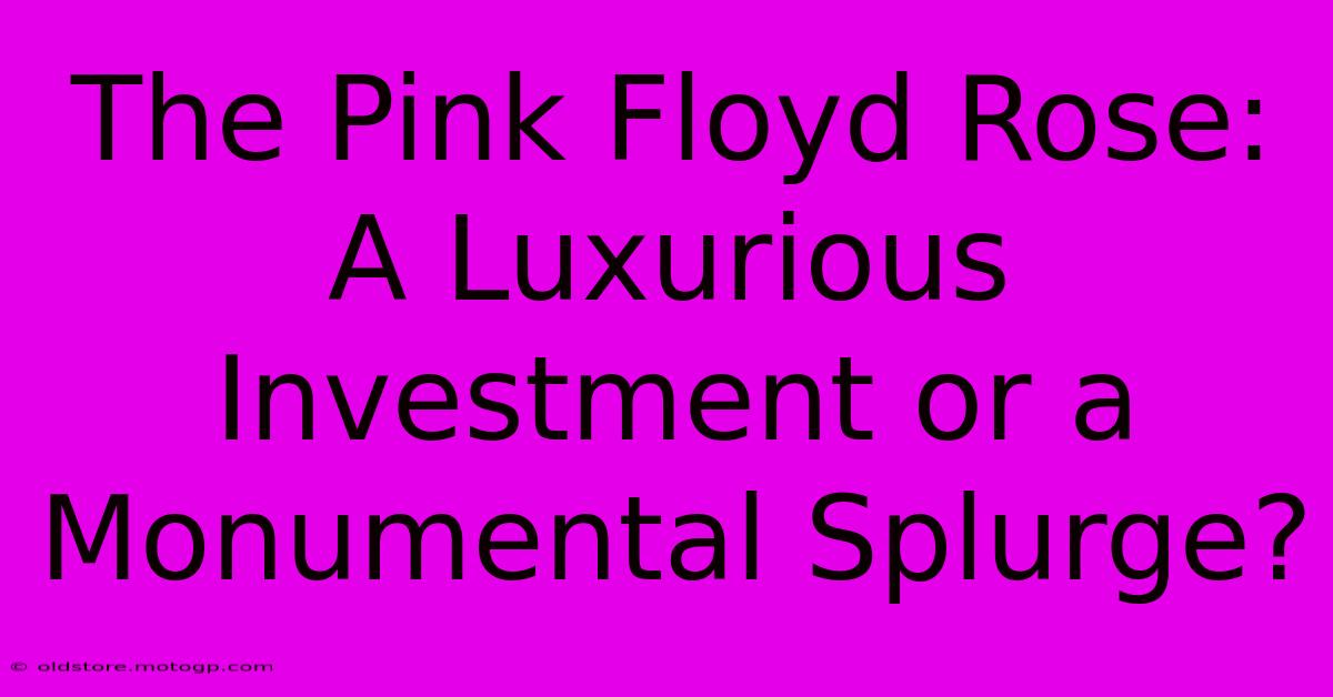 The Pink Floyd Rose: A Luxurious Investment Or A Monumental Splurge?