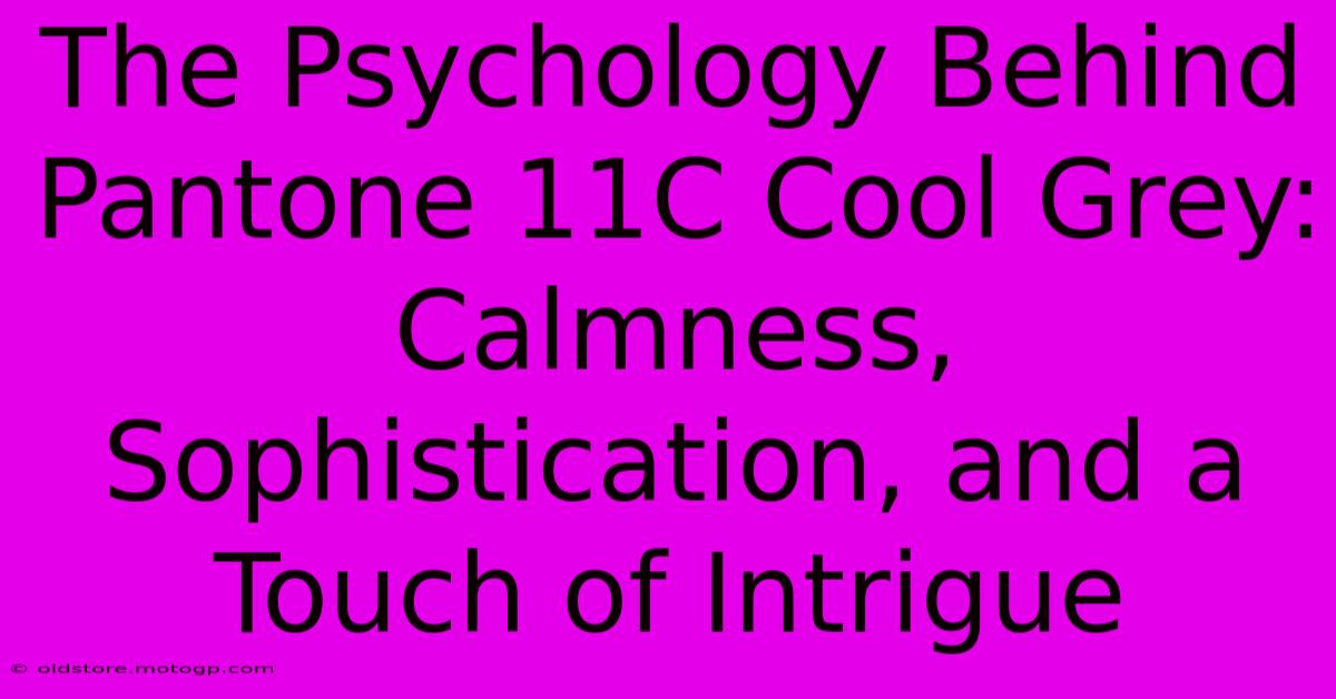 The Psychology Behind Pantone 11C Cool Grey: Calmness, Sophistication, And A Touch Of Intrigue