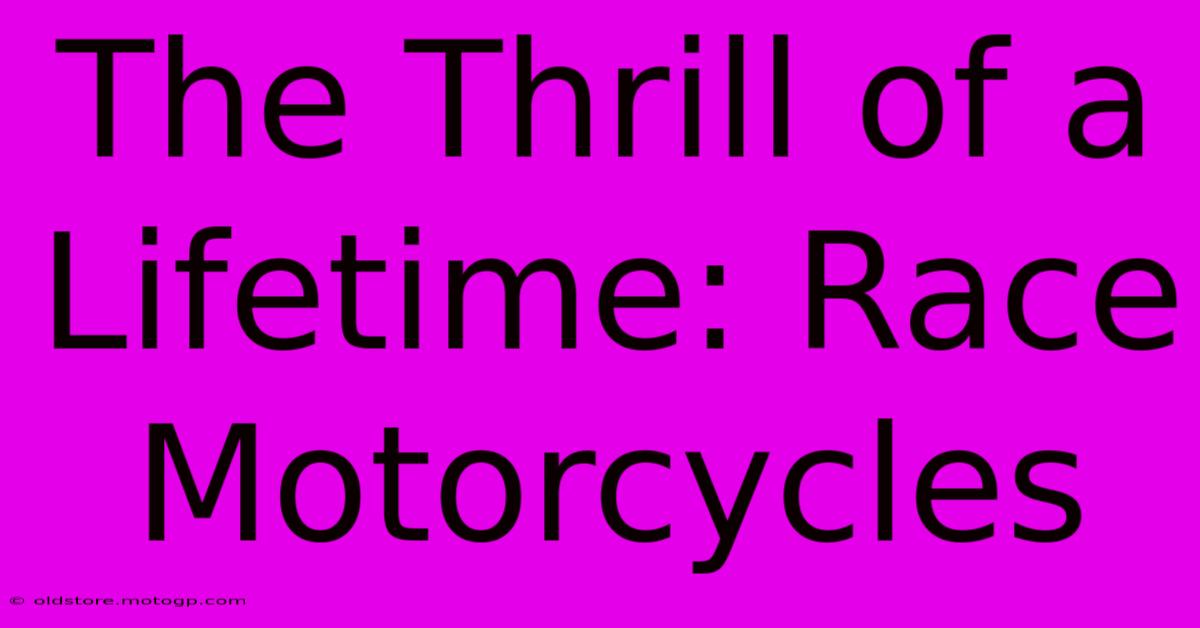 The Thrill Of A Lifetime: Race Motorcycles