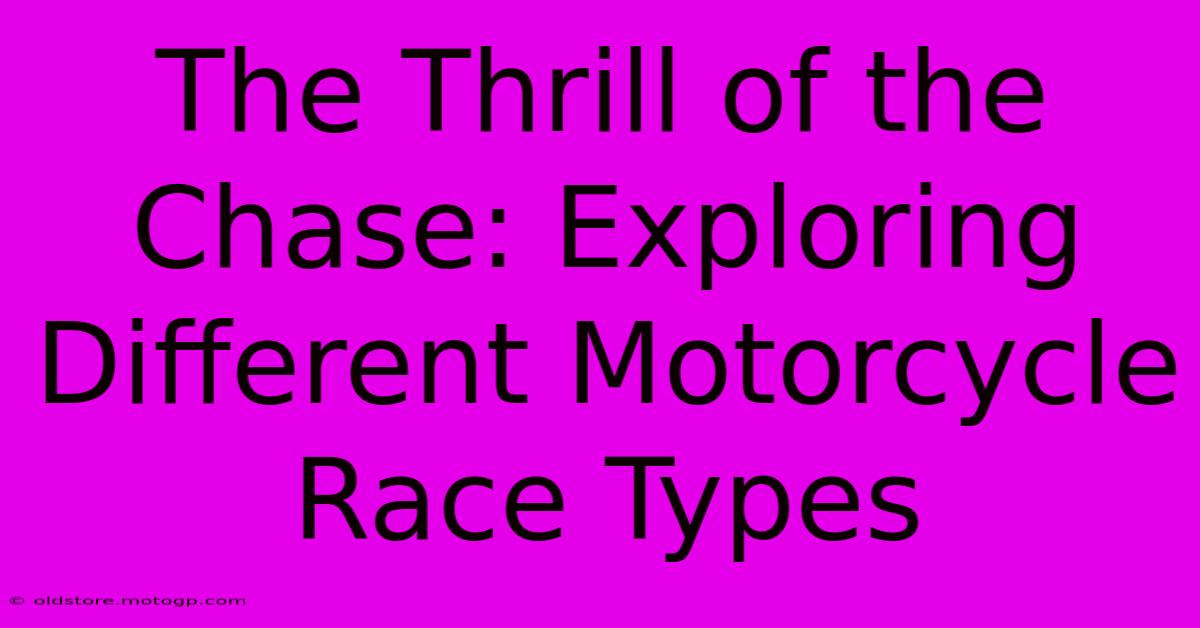 The Thrill Of The Chase: Exploring Different Motorcycle Race Types