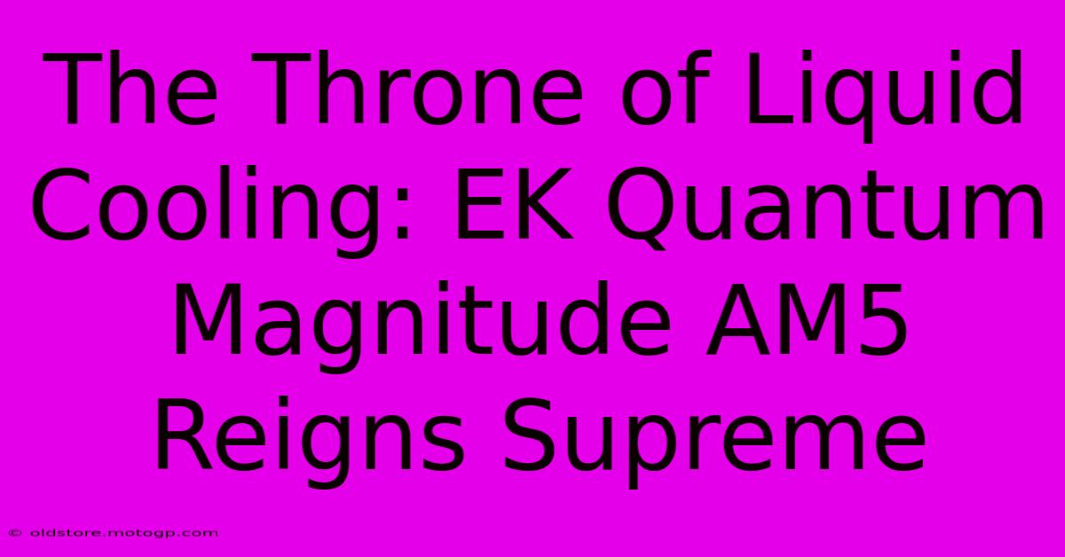 The Throne Of Liquid Cooling: EK Quantum Magnitude AM5 Reigns Supreme