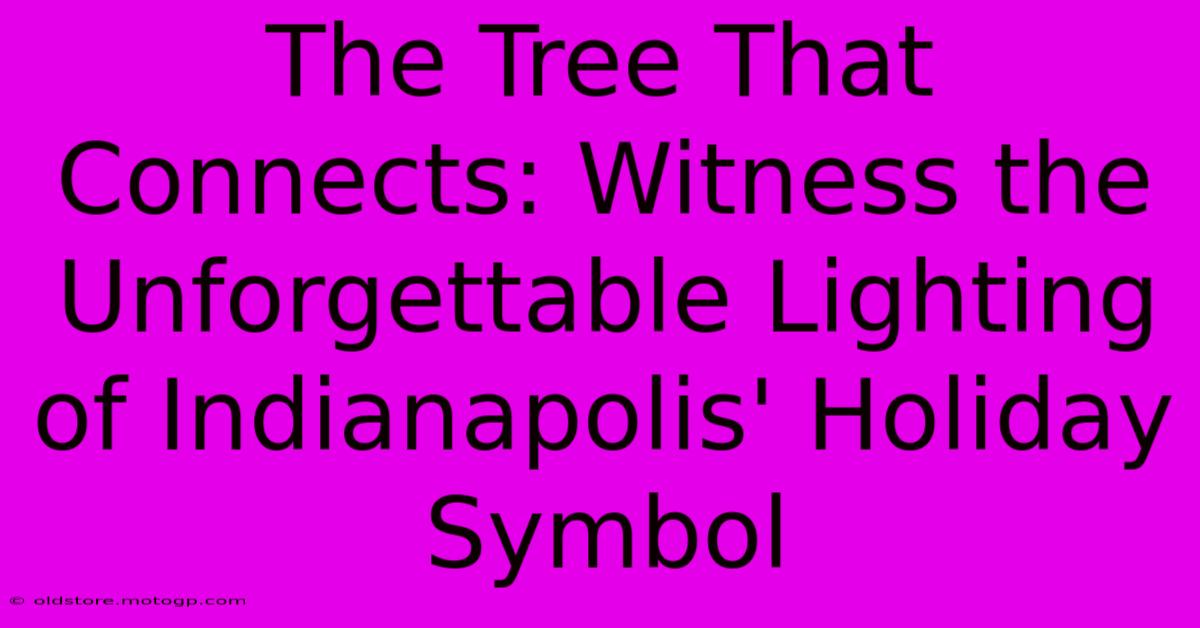 The Tree That Connects: Witness The Unforgettable Lighting Of Indianapolis' Holiday Symbol