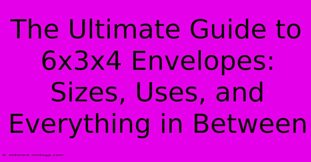 The Ultimate Guide To 6x3x4 Envelopes: Sizes, Uses, And Everything In Between