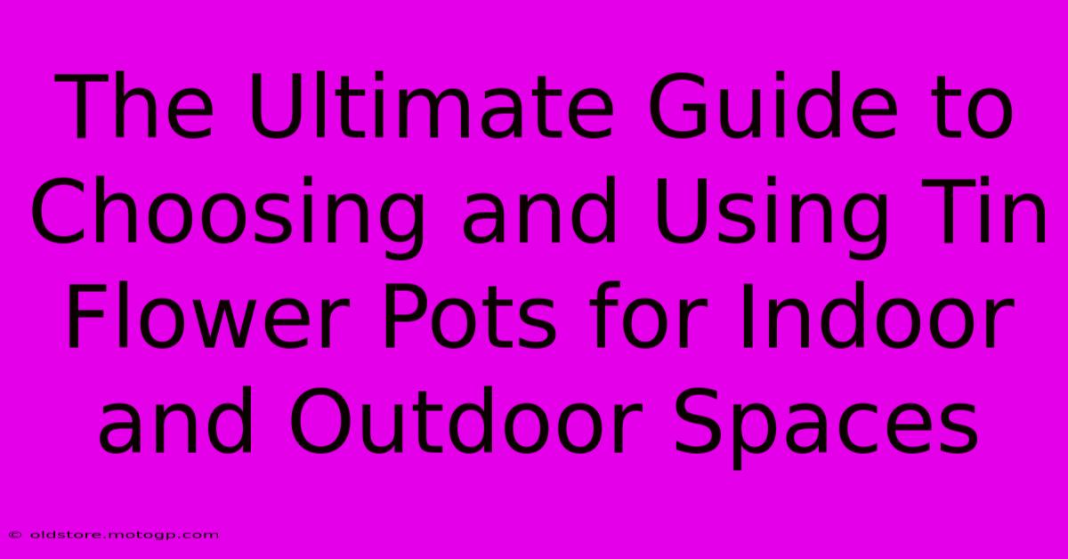 The Ultimate Guide To Choosing And Using Tin Flower Pots For Indoor And Outdoor Spaces