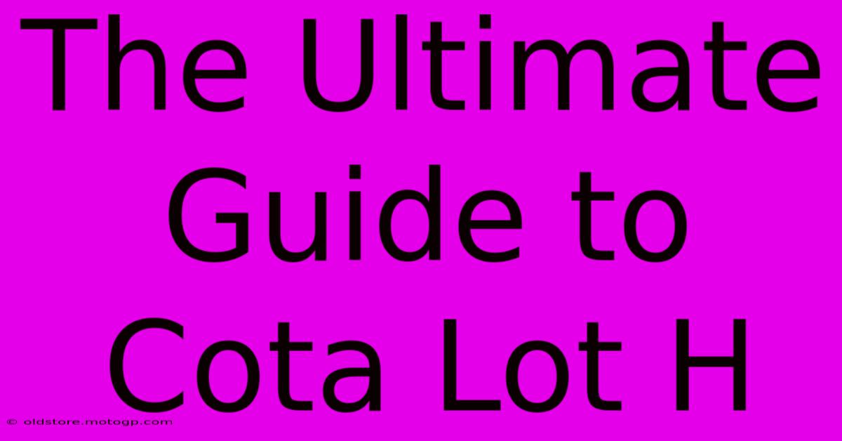 The Ultimate Guide To Cota Lot H