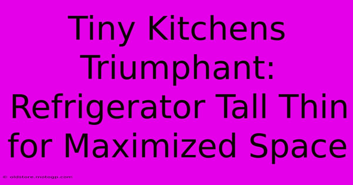 Tiny Kitchens Triumphant: Refrigerator Tall Thin For Maximized Space