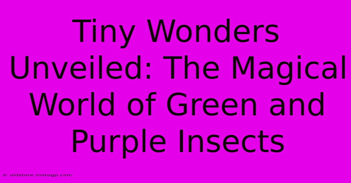 Tiny Wonders Unveiled: The Magical World Of Green And Purple Insects