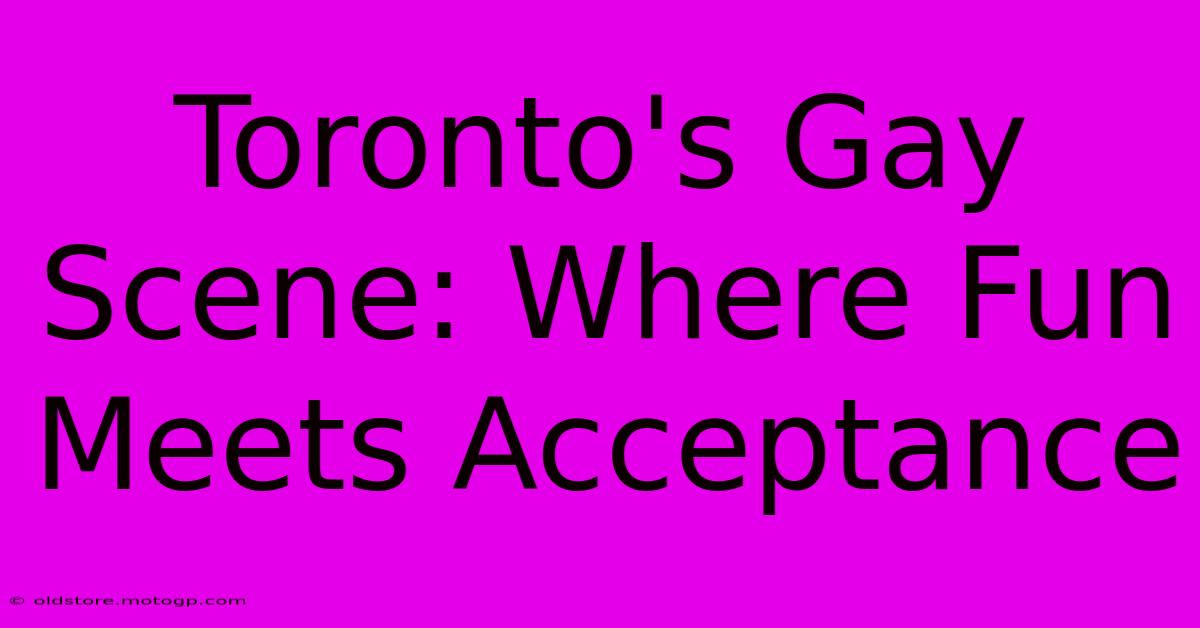 Toronto's Gay Scene: Where Fun Meets Acceptance