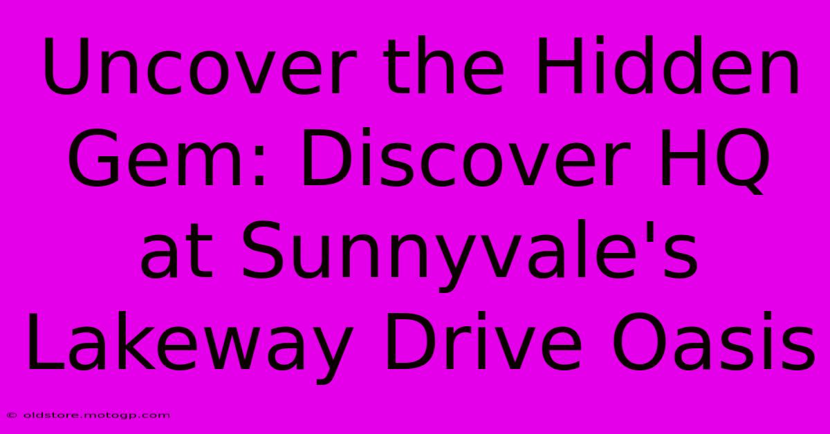 Uncover The Hidden Gem: Discover HQ At Sunnyvale's Lakeway Drive Oasis