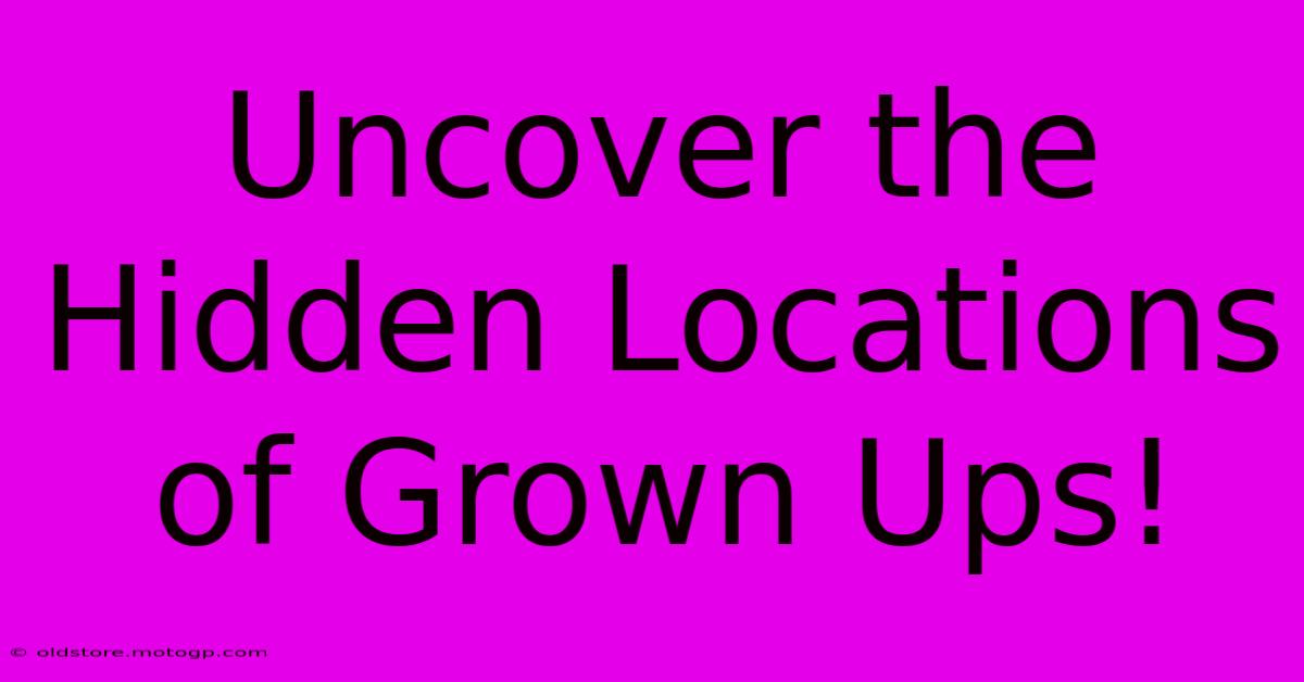 Uncover The Hidden Locations Of Grown Ups!