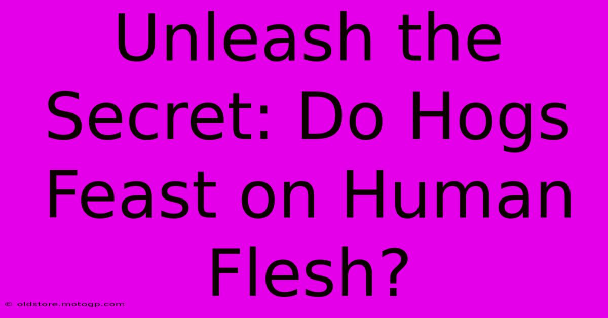 Unleash The Secret: Do Hogs Feast On Human Flesh?