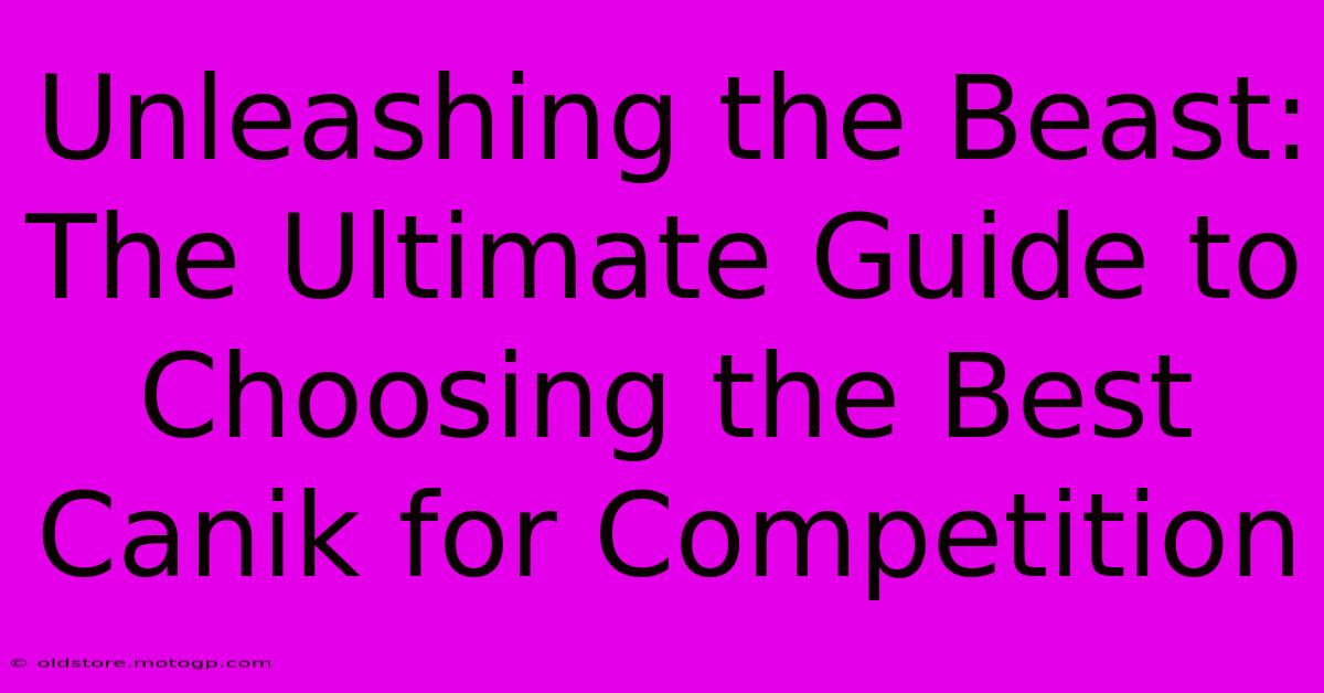 Unleashing The Beast: The Ultimate Guide To Choosing The Best Canik For Competition