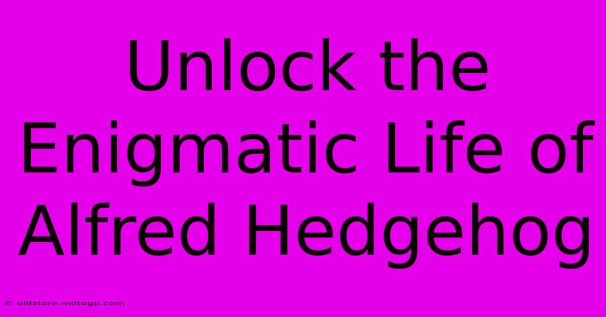 Unlock The Enigmatic Life Of Alfred Hedgehog