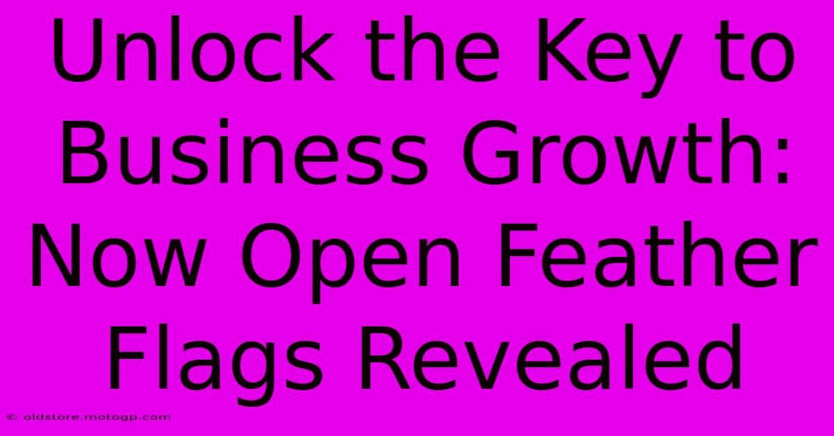 Unlock The Key To Business Growth: Now Open Feather Flags Revealed