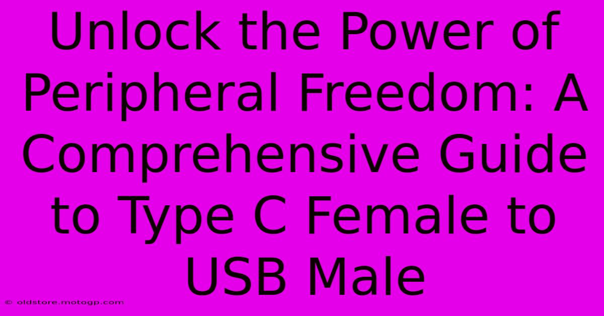 Unlock The Power Of Peripheral Freedom: A Comprehensive Guide To Type C Female To USB Male