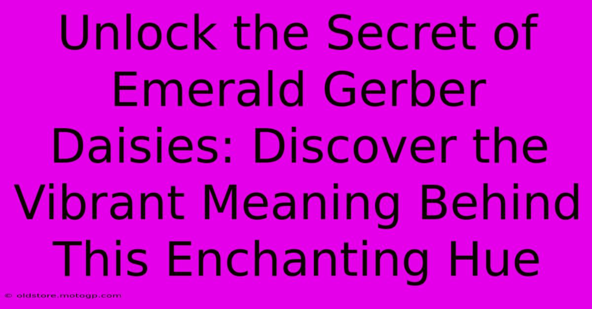 Unlock The Secret Of Emerald Gerber Daisies: Discover The Vibrant Meaning Behind This Enchanting Hue